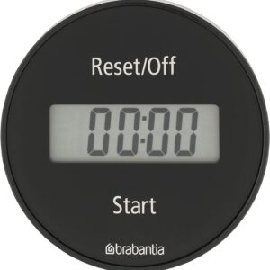 Brabantia 121968 Tasty+ Magnetic Kitchen Timer, Dark Grey