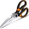 Heavy Duty Kitchen Scissors, Sharp Kitchen Scissors Multipurpose Utility Stainless Steel Scissor, Kitchen Shears for Chicken, Poultry, Fish, Meat, Vegetables, Herbs, BBQ, Bones, Flowers, Nuts