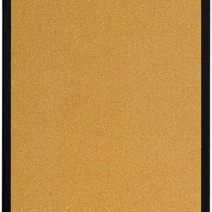 Bi-Office Cork notice board, cork board with black MDF frame, 60 x 40 cm