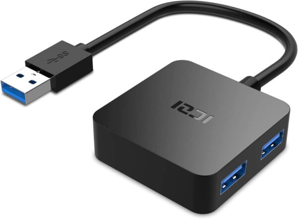 ICZI USB 3.0 Hub, 4-Port USB Hub Ultra Slim Data Hub Multiport USB Splitter Mini USB Extender for MacBook, Mac Pro, Surface Pro, Dell XPS, PS4, Flash Drive, Keyboard, Card reader, Printer & More