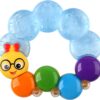 Baby Einstein, Teether-Pillar Rattle and Chill Teething Aid Toy, Soothing Relief, Multisensory Stimulation, Massages Sore Gums, Easy to Hold, Water Filled, Ages 3 Months +