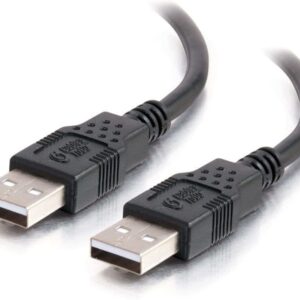 C2G 81575 2 Metre USB 2.0 A Male to A Male USB Cable, 480 Mbps High Speed Data Transfer Lead, Black