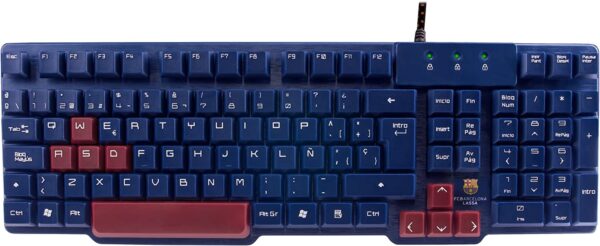 Mars Gaming MKBC, FC Barcelona Lassa Gaming Keyboard, Antighosting, Blue & Red, Spanish Language