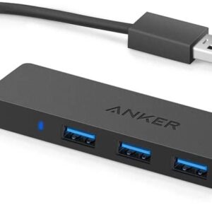 Anker 4-Port USB 3.0 Ultra Slim Data Hub for Macbook, Mac Pro/mini, iMac, Surface Pro, XPS, Notebook PC, USB Flash Drives, Mobile HDD, and More