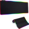 RGB Gaming Mouse Mat Pad - Large Extended Led Mousepad with 14 Lighting Modes 2 Brightness, Anti-Slip Rubber Base with Waterproof Coating Mouse Mat for Gamer 800×300×4mm/31.5×11.8×0.16 inch