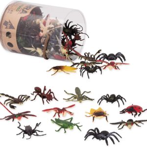 Terra by Battat AN6077Z Insect World, Battat Wildlife Animals, Figures, Plastic Figurines, Terra Miniatures Assorted Toys and Cake Toppers for Kids 3+ (60 pc), Multi