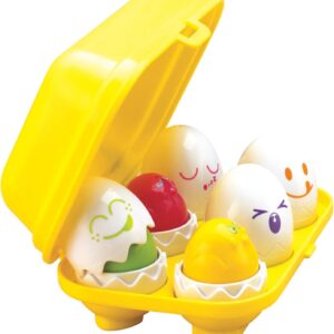 TOMY Toomies Hide and Squeak Eggs, Educational Shape Sorter, Toddler & Kids Toy, Suitable For 6 Months & 1, 2 & 3 Year Old