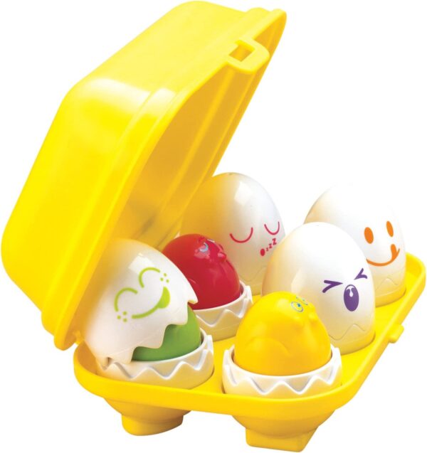 TOMY Toomies Hide and Squeak Eggs, Educational Shape Sorter, Toddler & Kids Toy, Suitable For 6 Months & 1, 2 & 3 Year Old