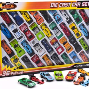 KandyToys Kids Die Cast Metal Toy Cars - Racing Cars, Convertible Toy Car Pack